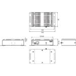 Zeichnung des WISE-6610 industriellen LoRaWAN Gateway von Advantech